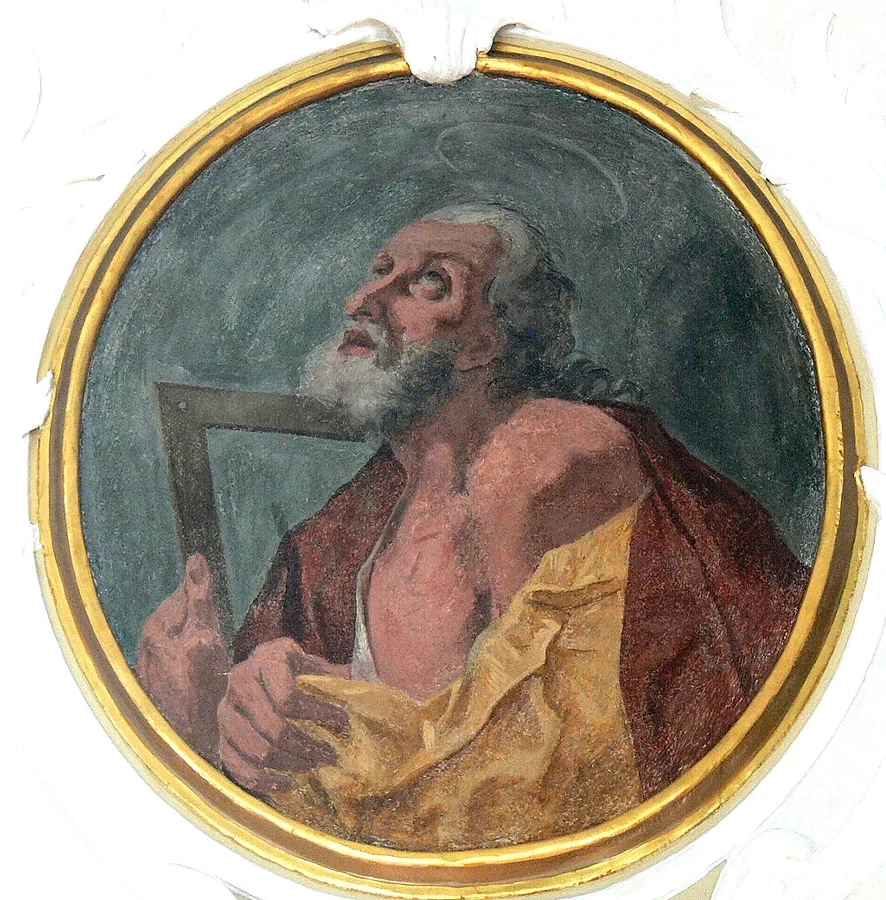 Angelika Kauffmann - Gli apostoli, Tommaso, chiesa parrocchiale della Santissima Trinità di Schwarzenberg 1